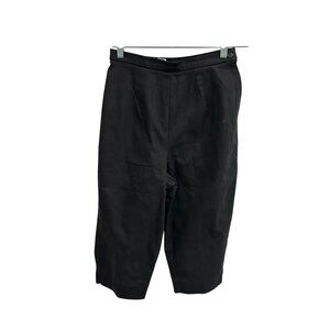 Briggs Cropped Pants Black Sz 8 Flat Front Capris Cotton Blend Casual Wear